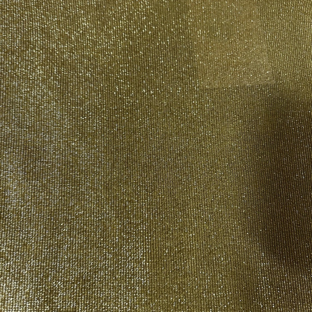 Gold Metallic Knit Sweater Lightweight Vintage 80s - Picture 4 of 4